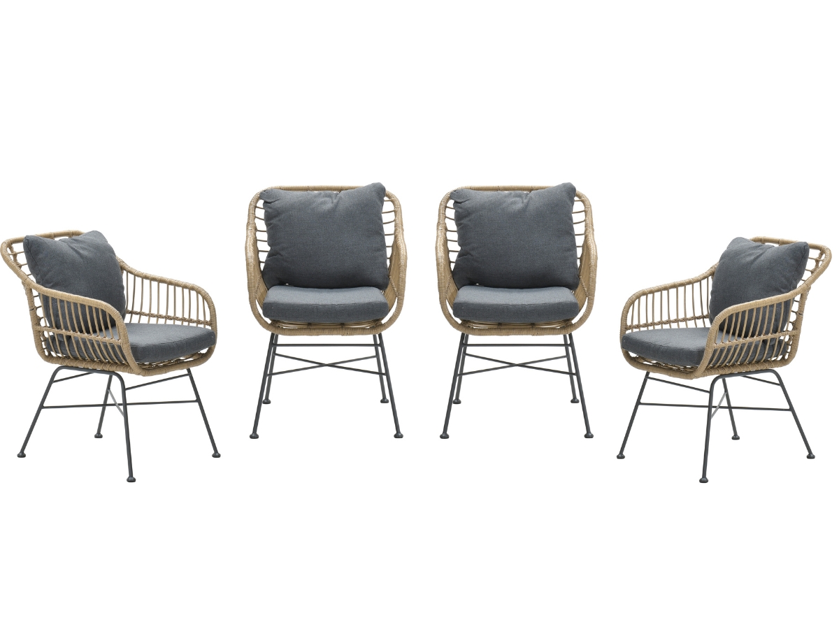 Garden Impressions Margriet tuinstoelen set van 4 natural