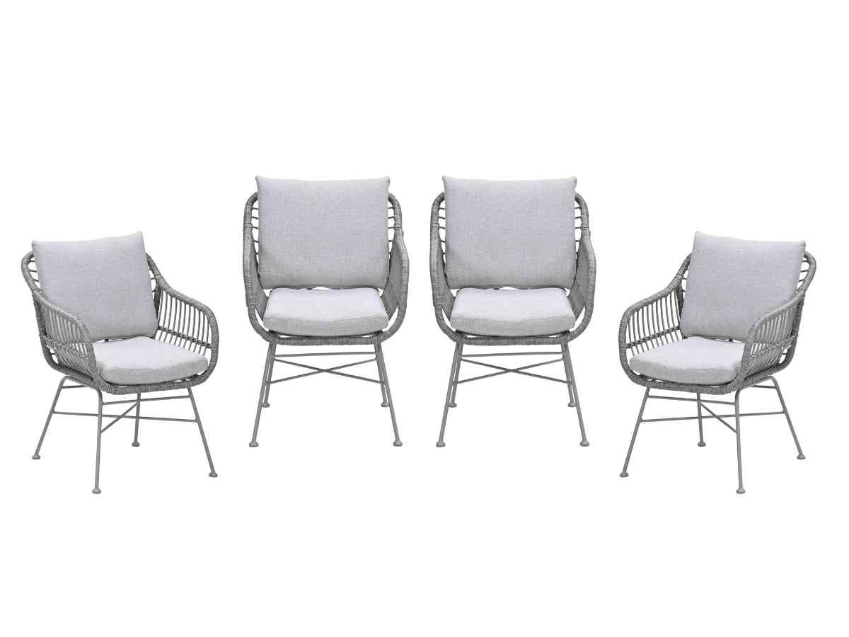 Garden Impressions Margriet tuinstoelen set van 4 taupe