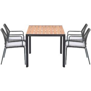Garden Impressions Swifty Gartenstühle 4 Stück + Felini Tisch 160 cm