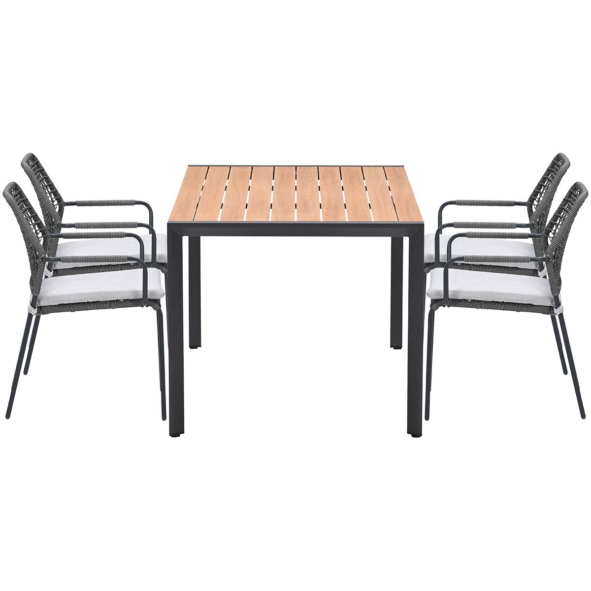 Garden Impressions Swifty tuinstoelen 4 stuks + Felini tafel 160 cm