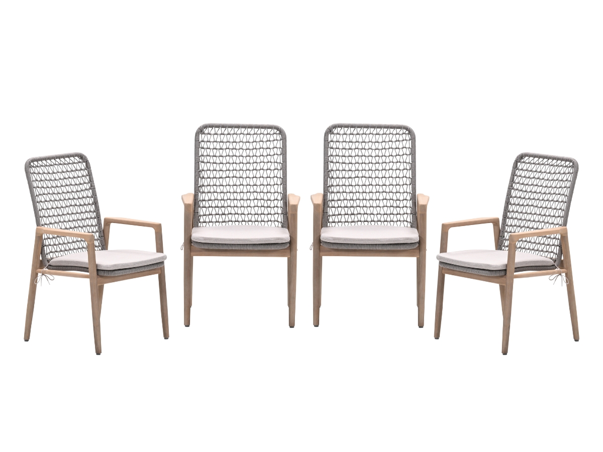 Garden Impressions Skala tuinstoelen set van 4 acacia / rope
