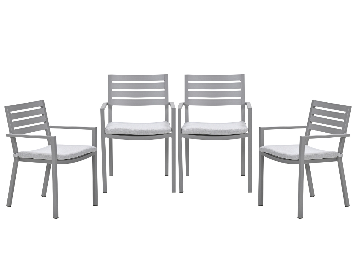 Garden Impressions Oklahoma tuinstoelen set van 4 taupe