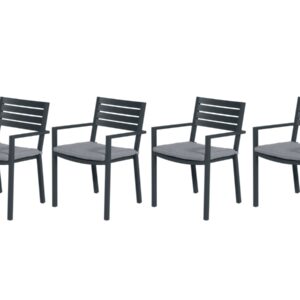 Garden Impressions Oklahoma Gartenstühle 4er Set carbon black