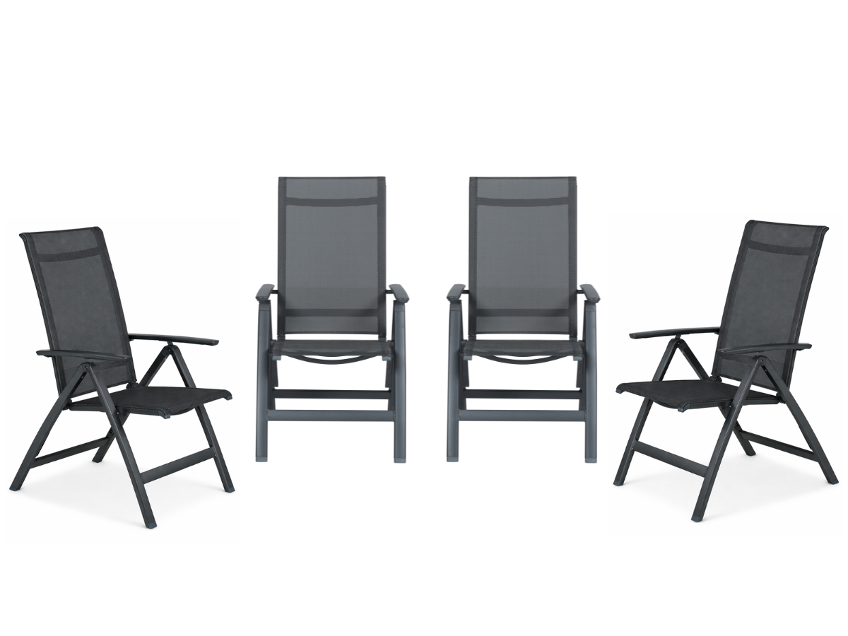 Garden Impressions Gala tuinstoelen set van 4 verstelbaar