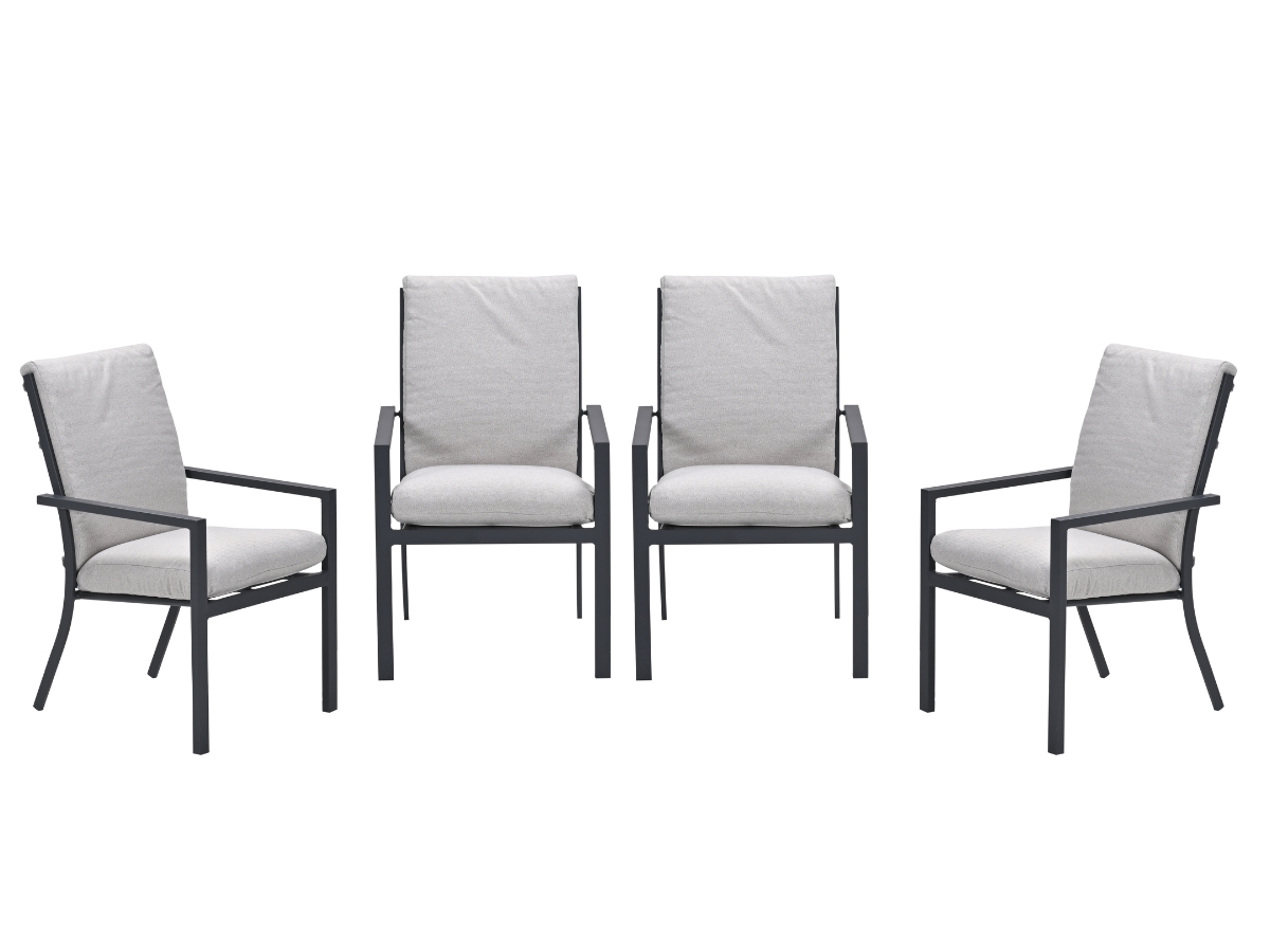 Garden Impressions Sergio tuinstoelen set van 4 carbon black