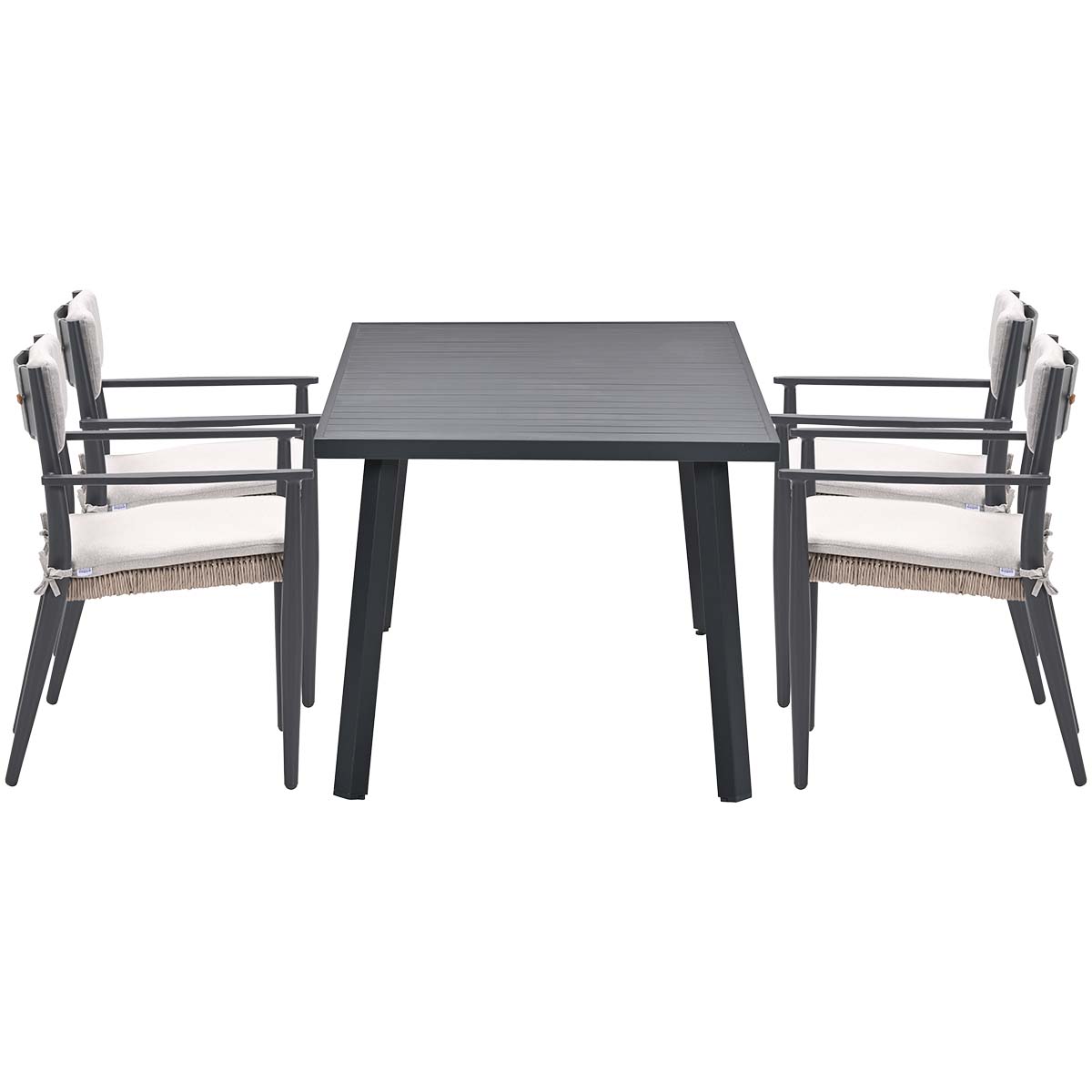 Garden Impressions Parijs tuinstoelen 4 stuks + Terni tafel 160 cm