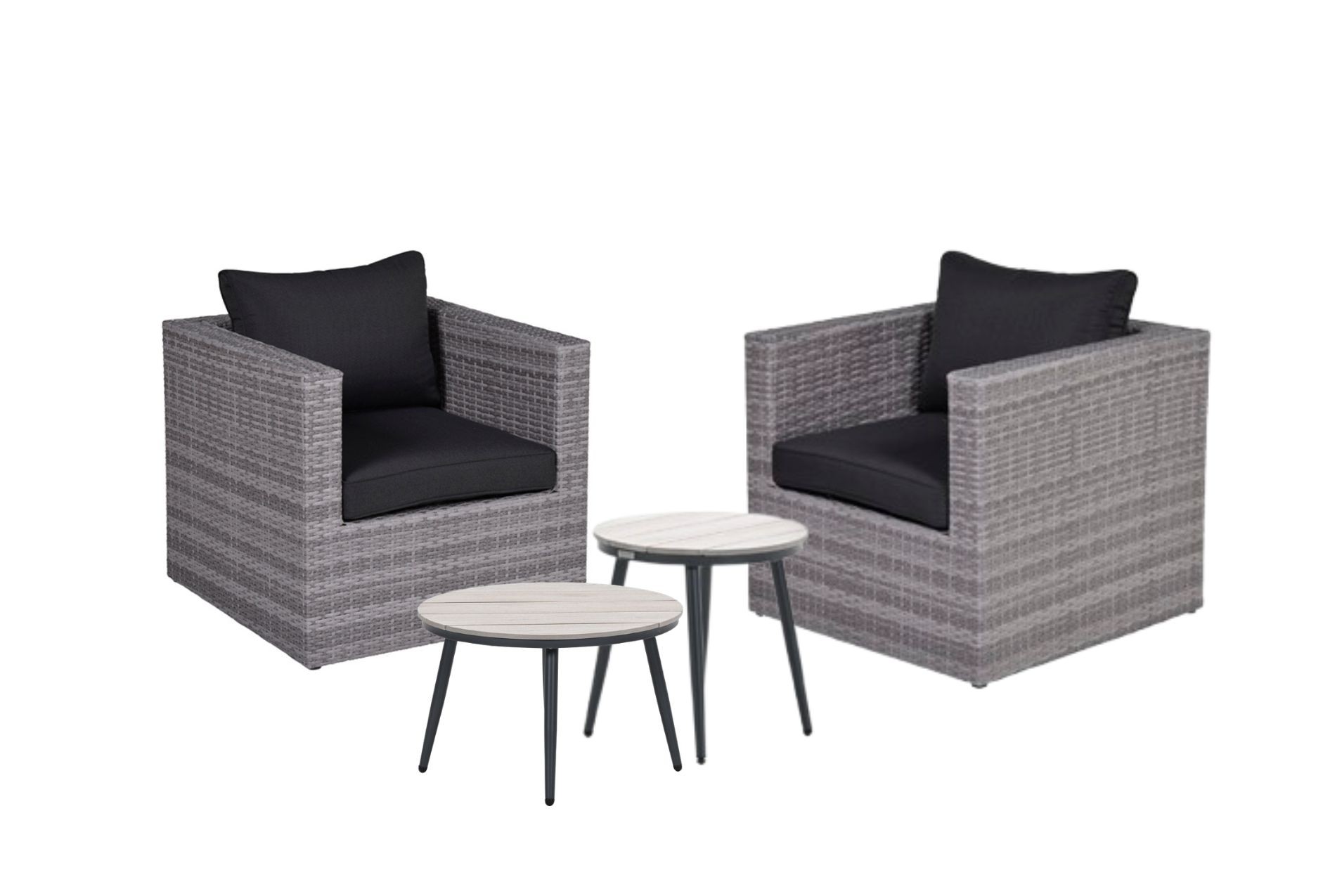 Garden Impressions Missoula balkonset – 4-delige wicker loungeset