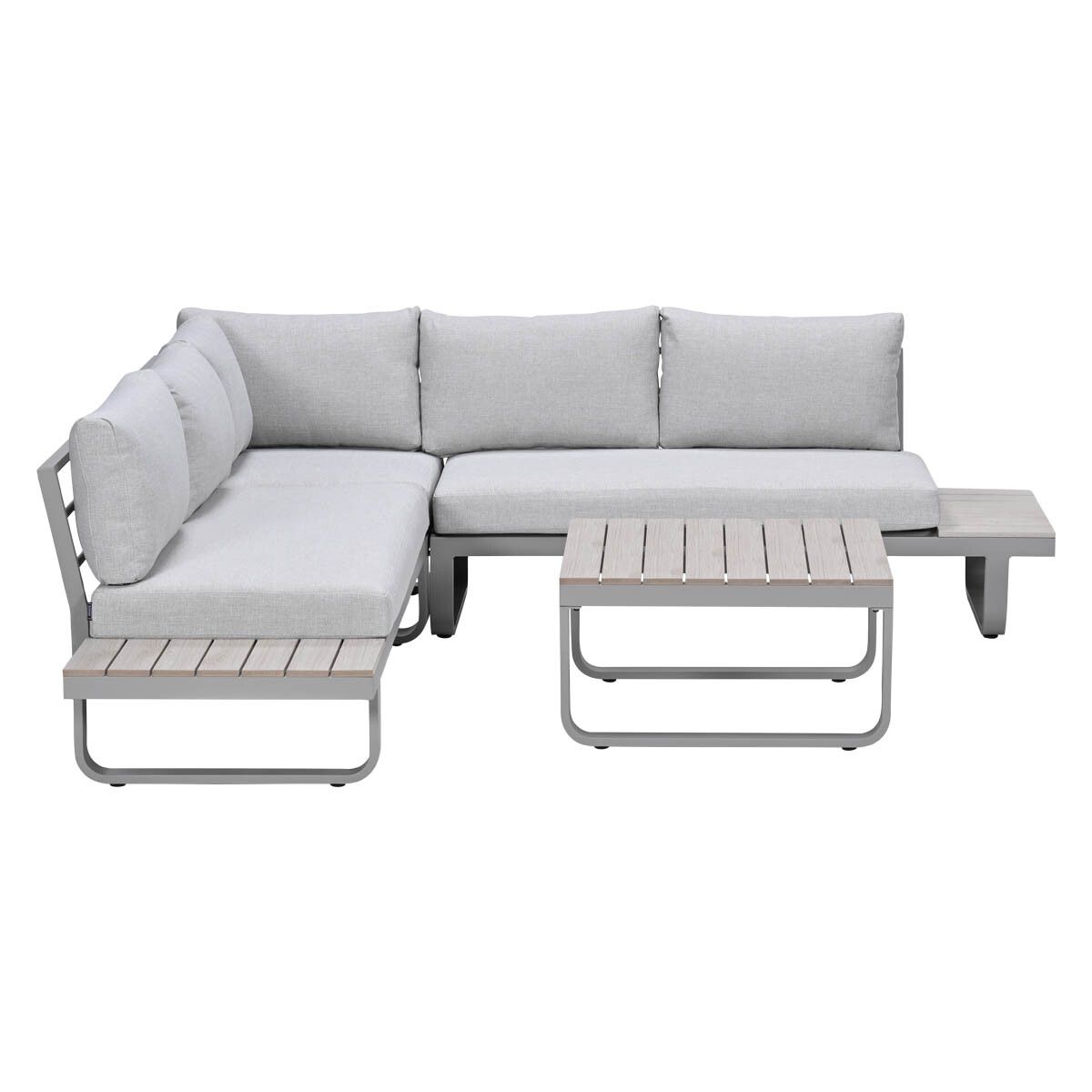 Garden Impressions Masone aluminium hoek loungeset 4-delig taupe