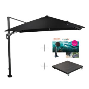 Garden Impressions Hawaii Lumen Sonnenschirmset LED 300x300 schwarz