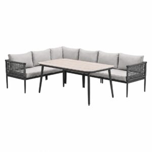 Garden Impressions Teramon Lounge-Set mit hohem Tisch dunkelgrau Rope