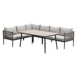 Garden Impressions Teramon Lounge-Set mit hohem Tisch taupe Rope